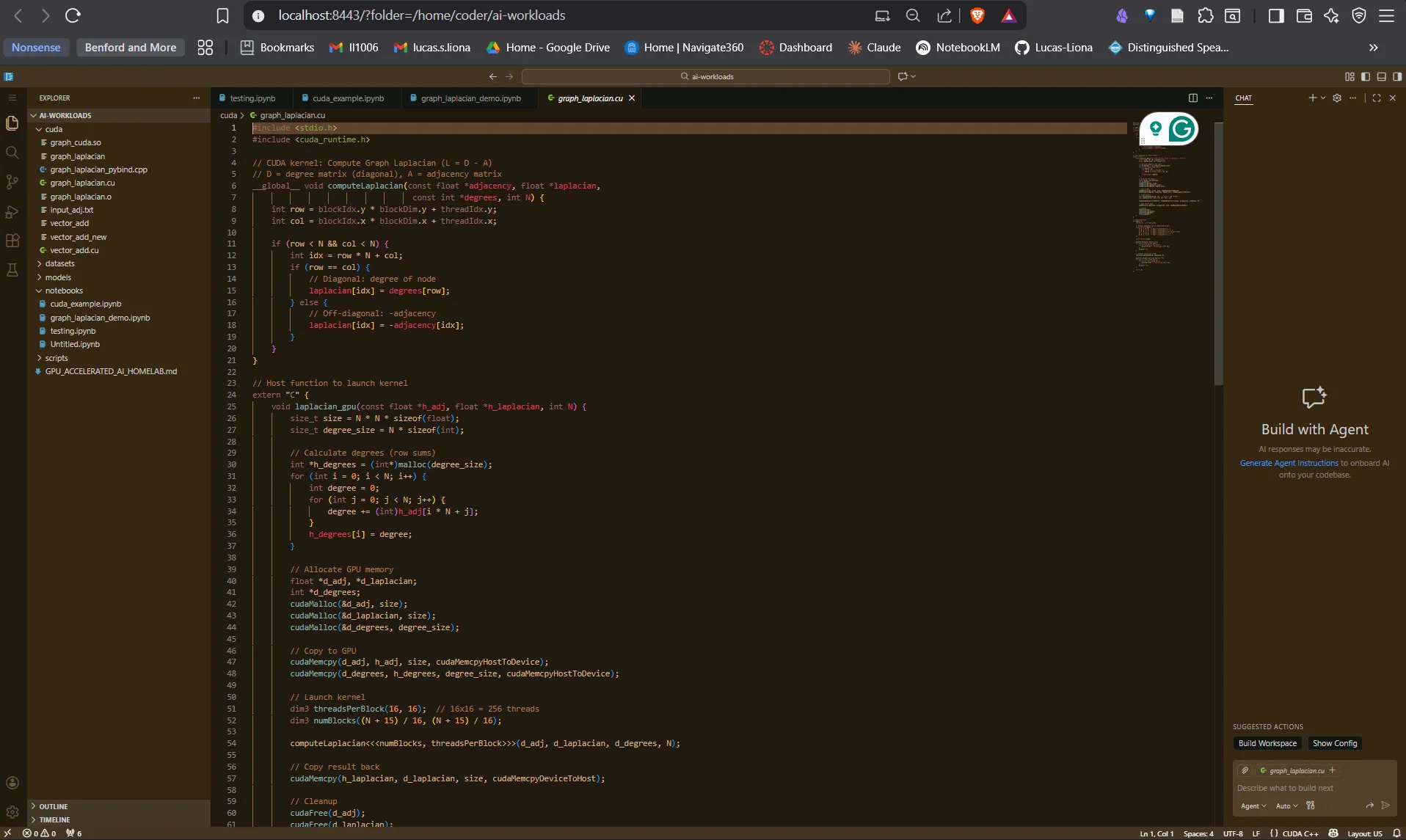 code-server running on the homelab