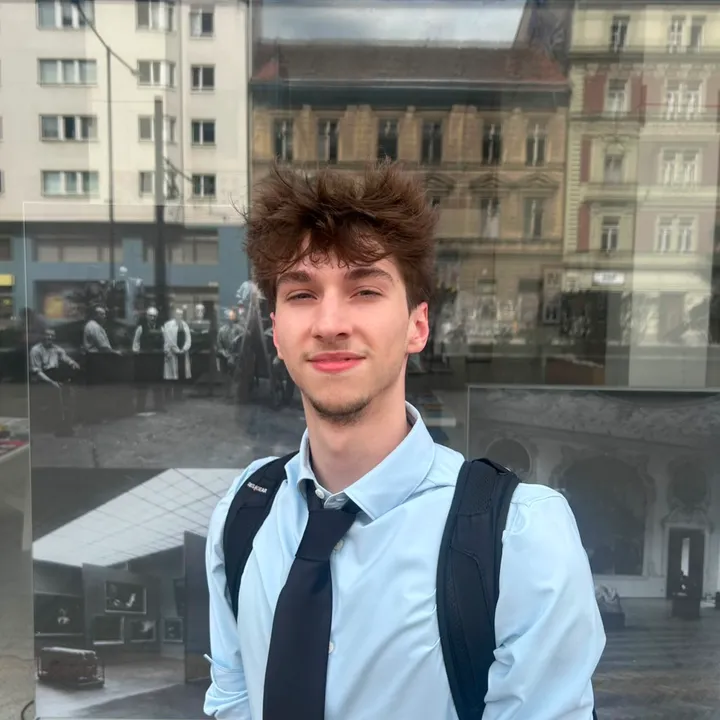 Lucas at the Trade Fair Palace of the National Gallery Prague